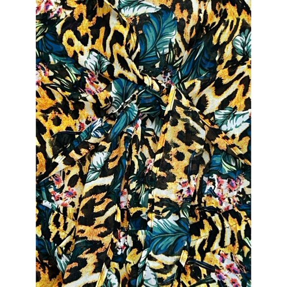 boohoo tropical‎ animal print cut-out beach jumpsuit Size Small - Picture 11 of 11